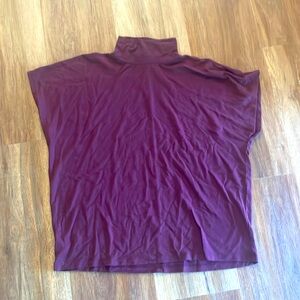 Maroon mock neck top